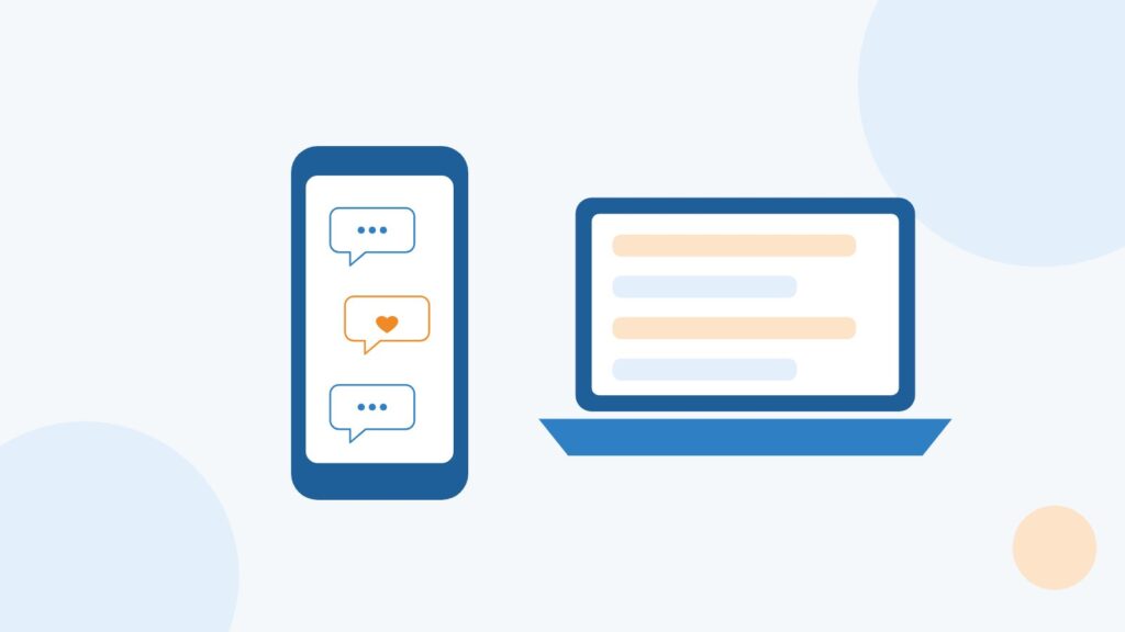 Иллюстрация: смартфон, ноутбук